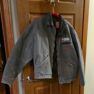 Carhartt Gray Canvas Work Jacket - Tractor Supply Co. Patch